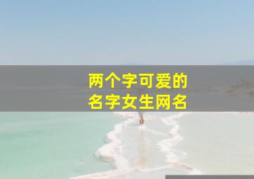 两个字可爱的名字女生网名