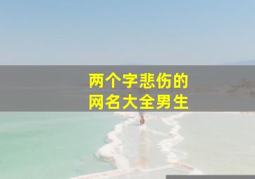 两个字悲伤的网名大全男生