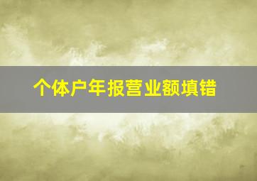 个体户年报营业额填错