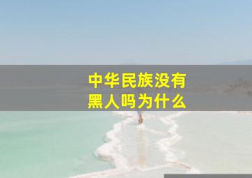 中华民族没有黑人吗为什么