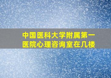 中国医科大学附属第一医院心理咨询室在几楼