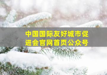 中国国际友好城市促进会官网首页公众号