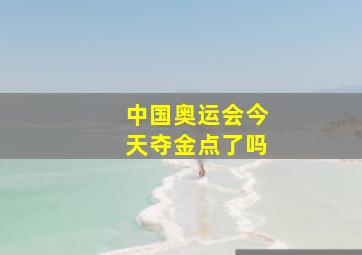 中国奥运会今天夺金点了吗