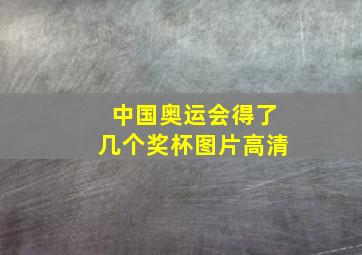 中国奥运会得了几个奖杯图片高清