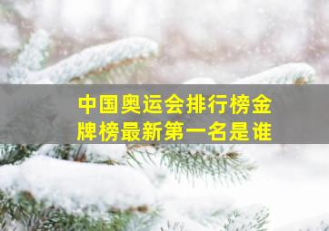 中国奥运会排行榜金牌榜最新第一名是谁