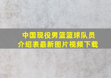 中国现役男篮篮球队员介绍表最新图片视频下载