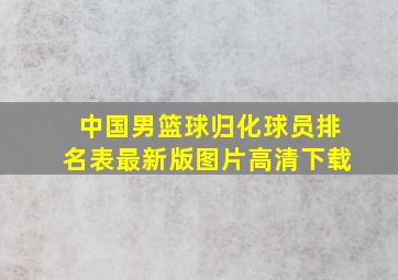 中国男篮球归化球员排名表最新版图片高清下载