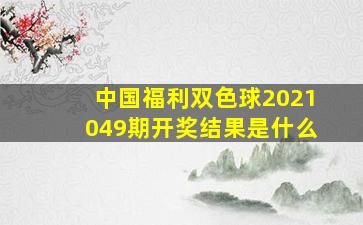 中国福利双色球2021049期开奖结果是什么