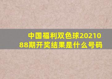 中国福利双色球2021088期开奖结果是什么号码