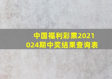 中国福利彩票2021024期中奖结果查询表