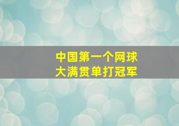 中国第一个网球大满贯单打冠军