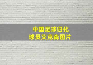 中国足球归化球员艾克森图片