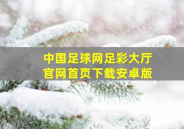 中国足球网足彩大厅官网首页下载安卓版