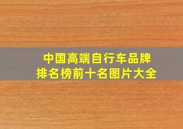 中国高端自行车品牌排名榜前十名图片大全