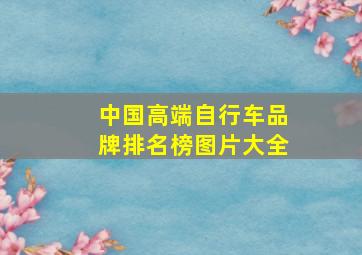 中国高端自行车品牌排名榜图片大全