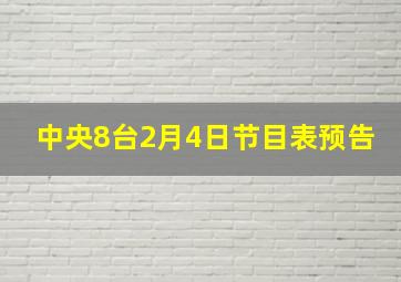 中央8台2月4日节目表预告