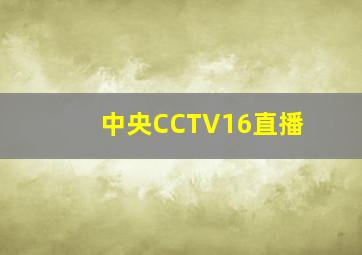 中央CCTV16直播