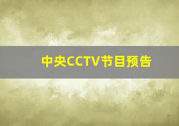 中央CCTV节目预告