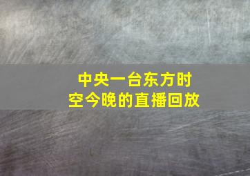 中央一台东方时空今晚的直播回放