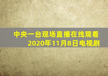 中央一台现场直播在线观看2020年11月8日电视剧