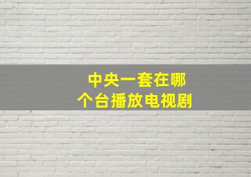 中央一套在哪个台播放电视剧