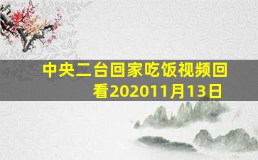 中央二台回家吃饭视频回看202011月13日