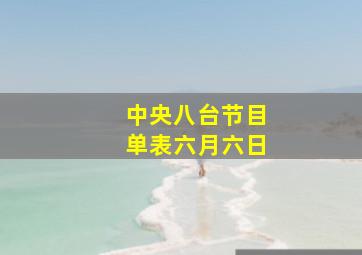 中央八台节目单表六月六日