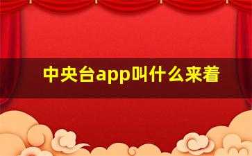 中央台app叫什么来着