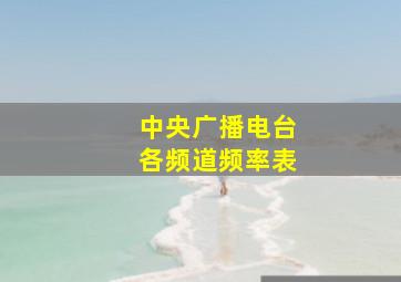 中央广播电台各频道频率表