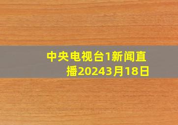 中央电视台1新闻直播20243月18日