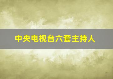 中央电视台六套主持人