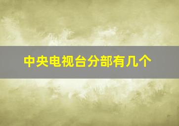 中央电视台分部有几个