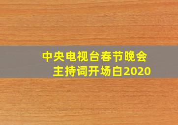 中央电视台春节晚会主持词开场白2020