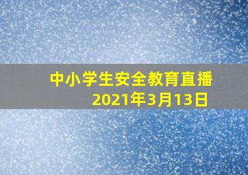 中小学生安全教育直播2021年3月13日