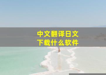 中文翻译日文下载什么软件