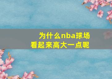 为什么nba球场看起来高大一点呢