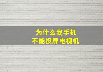 为什么我手机不能投屏电视机