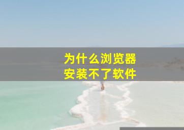 为什么浏览器安装不了软件