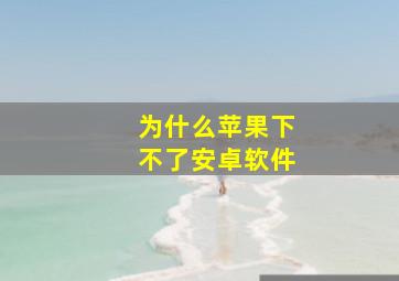 为什么苹果下不了安卓软件