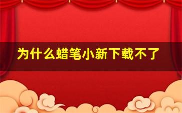 为什么蜡笔小新下载不了