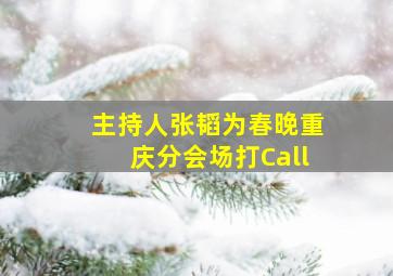 主持人张韬为春晚重庆分会场打Call