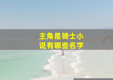 主角是骑士小说有哪些名字