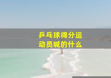 乒乓球得分运动员喊的什么