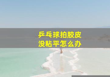 乒乓球拍胶皮没粘平怎么办