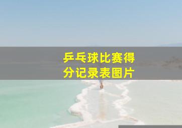 乒乓球比赛得分记录表图片