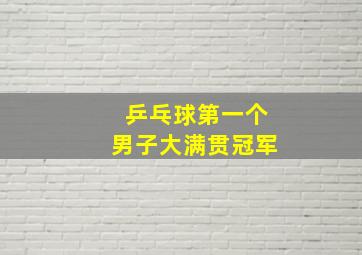 乒乓球第一个男子大满贯冠军