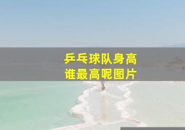 乒乓球队身高谁最高呢图片