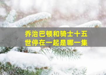 乔治巴顿和骑士十五世停在一起是哪一集