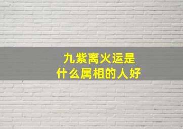 九紫离火运是什么属相的人好