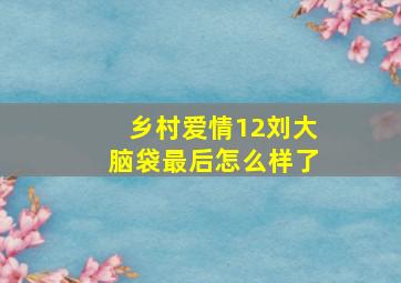 乡村爱情12刘大脑袋最后怎么样了